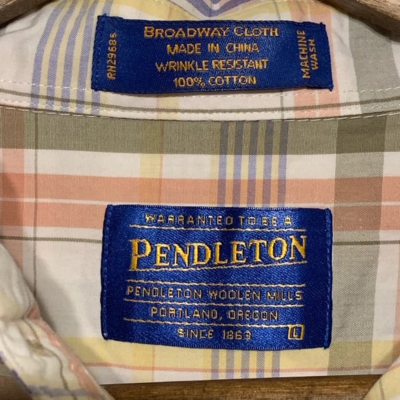Pendleton Button Down Short Sleeve Shirt Large - Picture 3 of 6